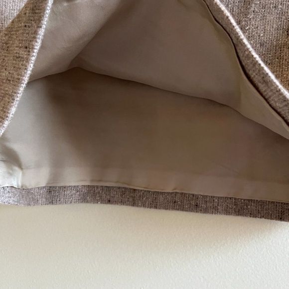 Theory Speckled Wool Easy Waist Skirt A Line Tan Womens Size 0 Work Lined - Picture 5 of 9